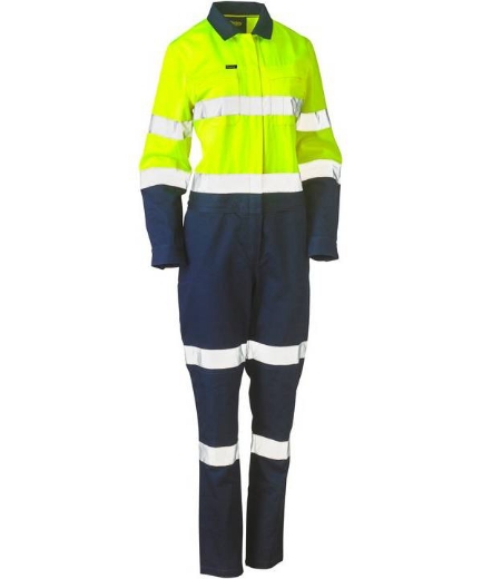 Picture of Bisley,Women's Taped Hi Vis Cotton Drill Coverall